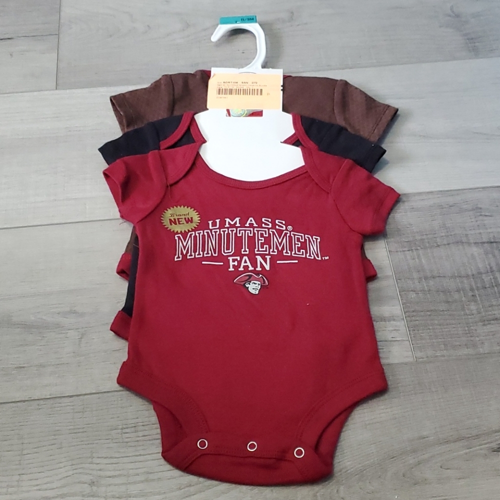 UMass baby onesies - 3 pack